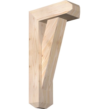 Ekena Millwork Traditional Craftsman Smooth Bracket w/ Offset Brace, Douglas Fir, 5 1/2"W x 14"D x 26"H BKT0604X14X26TRA04SDF